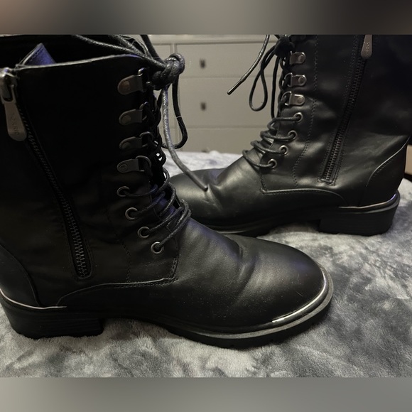 torrid Shoes - Torrid black metal cap combat boot 9W